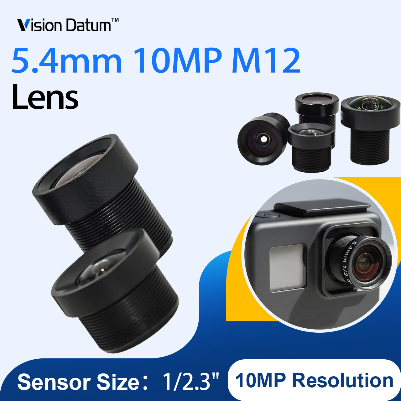 عدسة 5.4 مم M12 بدقة 10 ميجابك - مراجعة Drone Gimbal For Gopro وسعره